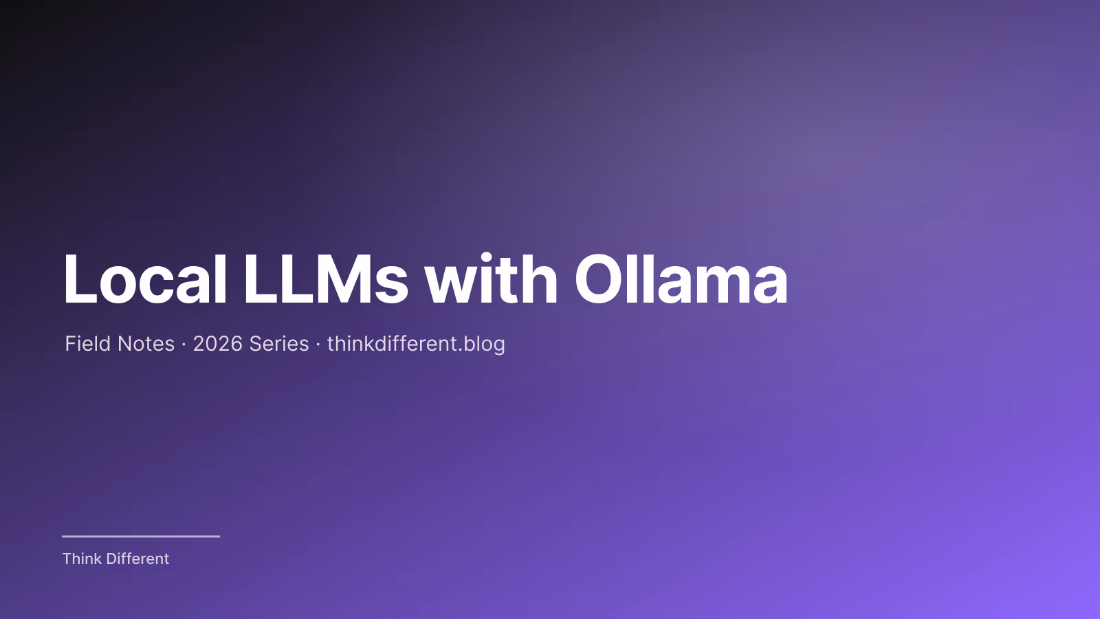 Local LLMs with Ollama: Caching embeddings locally for a beginner RAG